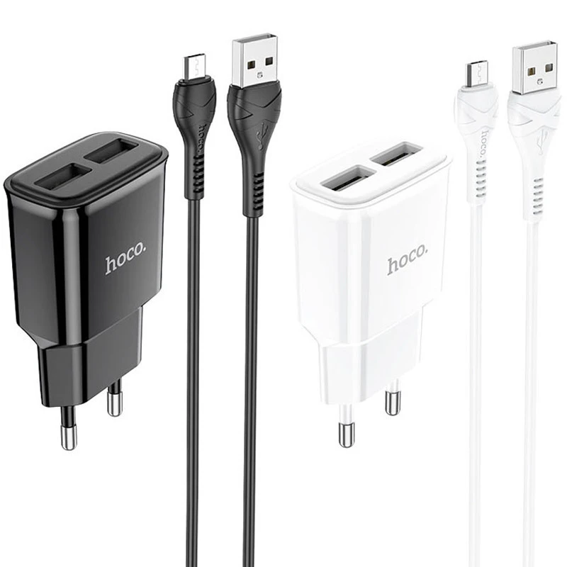 МЗП HOCO C88A (2USB/2.4A) + MicroUSB фото 3 з 3
