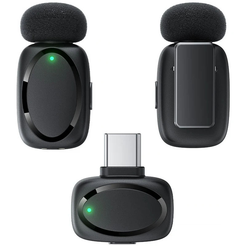 Петличный беспроводной микрофон Acefast R2 Type-C – Black. Фото 3 из 6