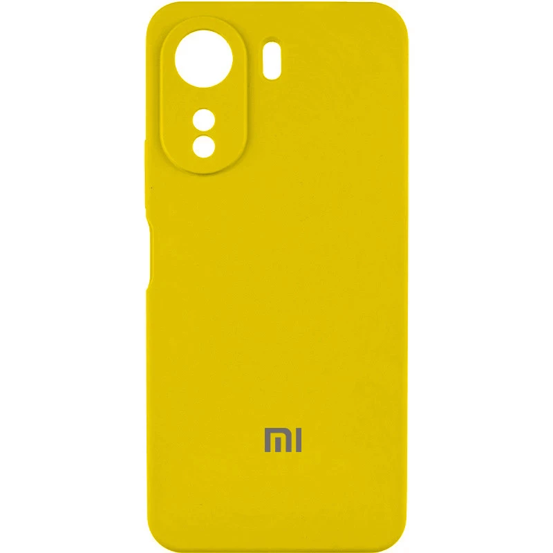 Чохол Silicone Case Lakshmi Premium L з закритою камерою на Xiaomi Redmi 13C – Жовтий / Yellow. Фото 1 з 2