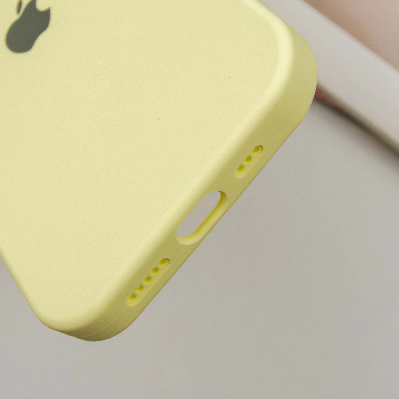 Чохол Silicone Case з закритим низом на Apple iPhone 16 – Жовтий / Mellow Yellow. Фото 7 з 8