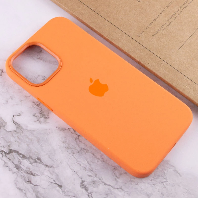 Чохол Silicone case Premium з Magsafe та анімацією на Apple iPhone 12 – Помаранчевий / Kumquat. Фото 7 з 7