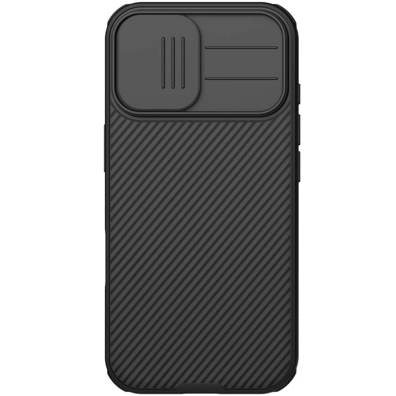 Пластиковая накладка Nillkin Pro со шторкой для камеры и магнитом для Apple iPhone 17 (6.3") – Black. Фото 2 Пластиковая накладка Nillkin Pro со шторкой для камеры и магнитом для Apple iPhone 17 (6.3") – Black. Фото 2 из 6