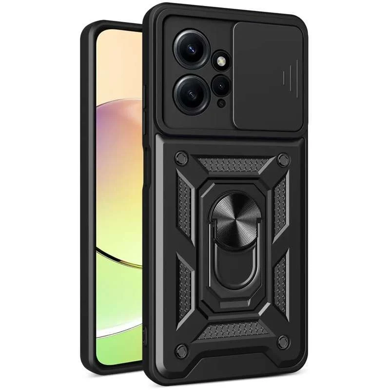

Протиударний чохол Serge Ring з захистом камери на Xiaomi Redmi Note 12 4G (Чорний)