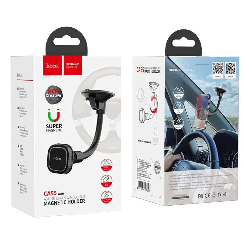 Автотримач Hoco CA55 магнітний – Чорно - сірий. Фото 7 з 7