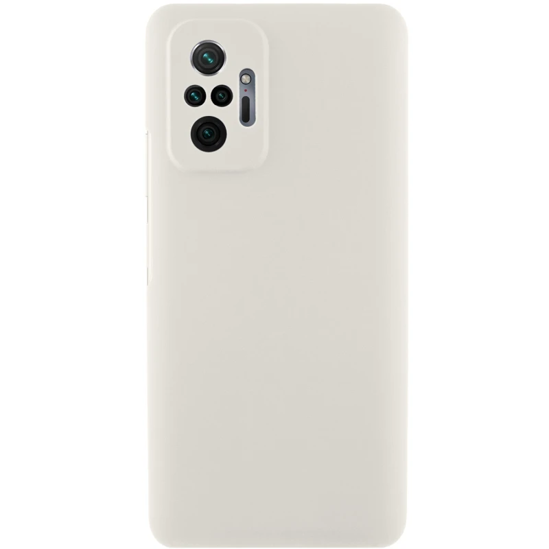 Чохол Silicone Case Lakshmi Premium із закритою камерою для Xiaomi Redmi Note 10 Pro – Білий / White. Фото 1 з 1