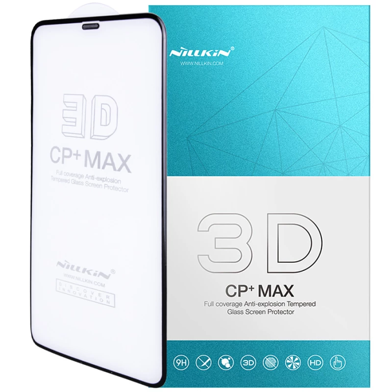 Защитное стекло Nillkin (CP+ max 3D) (full glue) для Apple iPhone XR (6.1") – Черный. Фото 1 из 8