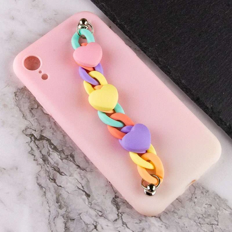 Чохол Heart з ланцюгом на Apple iPhone XR (6.1") – Pink Sand. Фото 4 з 4