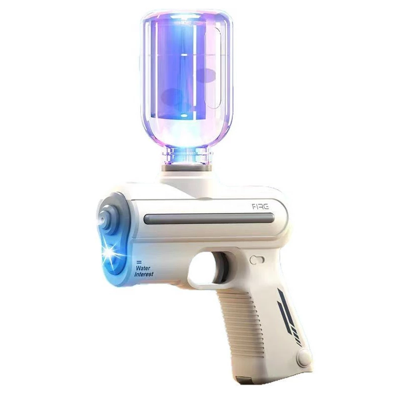Водяний акумуляторний пістолет Water Gun 9007B (200ml) with lithium battery – White. Фото 2 з 6