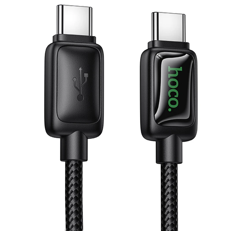 Дата кабель Hoco U146 Mundo Type-C to Type-C 60W (1.2m) – Black. Фото 1 з 6