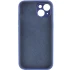 Чехол с защитой камеры Silicone Case для Apple iPhone 14 (6.1") – Синий / Deep navy. Фото 2 из 3