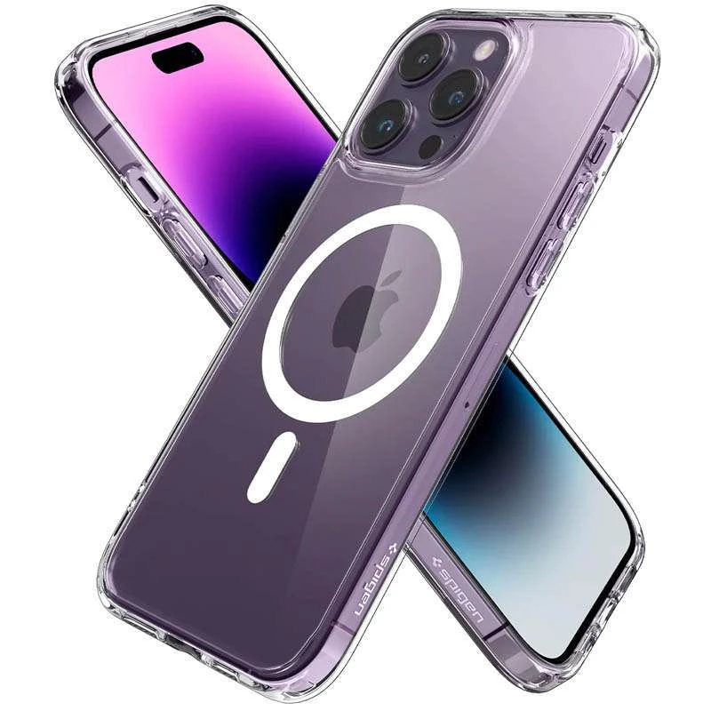 Чохол SGP Ultra Hybrid (MagFit) на Apple iPhone 14 Pro Max (6.7") – Прозорий. Фото 8 з 12