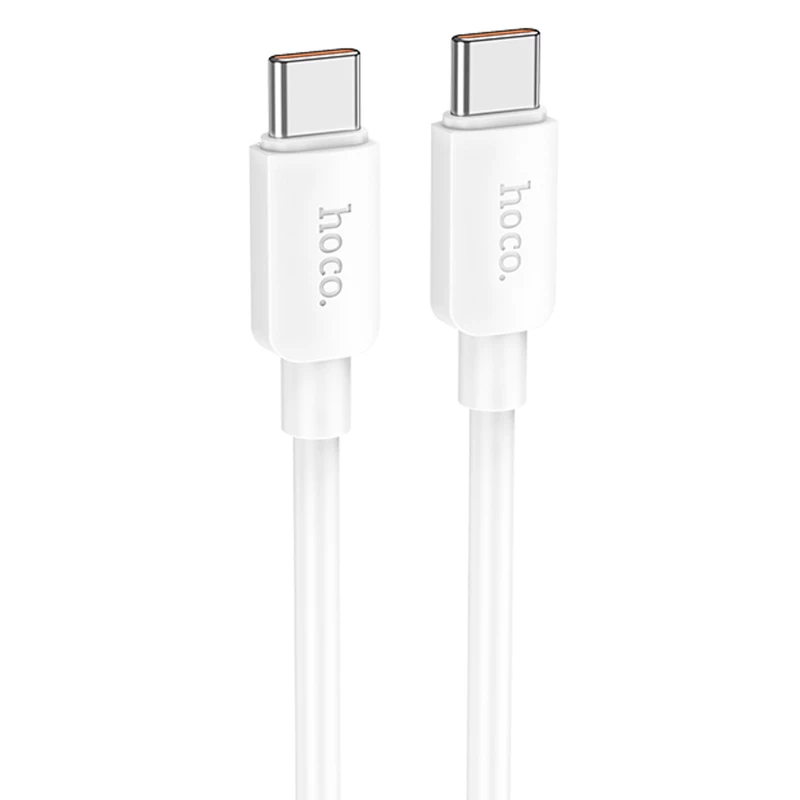 Дата кабель Hoco X96 Hyper Type-C to Type-C 100W (1m) – White. Фото 1 з 4