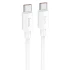 Дата кабель Hoco X96 Hyper Type-C to Type-C 100W (1m) – White. Фото 1 з 4