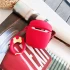 Силіконовий футляр Marvel & DC series для навушників AirPods 1/2 + кільце – Iron Man / Червоний. Фото 5 з 5