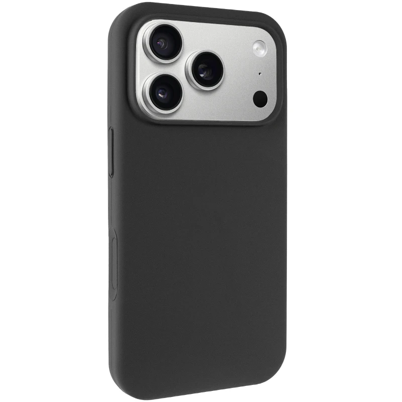 Чехол с закрытым низом Silicone Case для Apple iPhone 18 Pro Max – Черный / Black. Фото 1 из 5