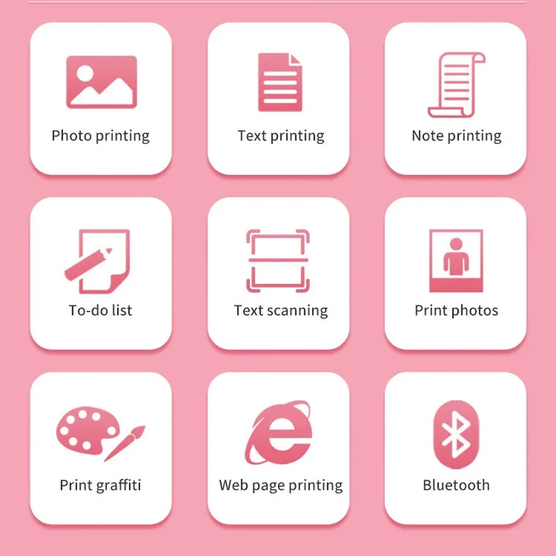 Портативний дитячий термопринтер Mini X2 Cat – Рожевий. Фото 4 з 5