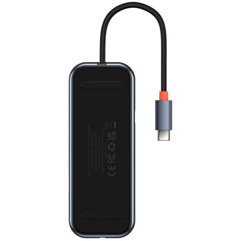 Перехідник Baseus Hub AcmeJoy 7-Port Type-C (HDMI*1+USB3.0*2+USB2.0*1+Type-C PD&Data*1+SD/TF) (WKJZ) – Dark Gray. Фото 4 з 12