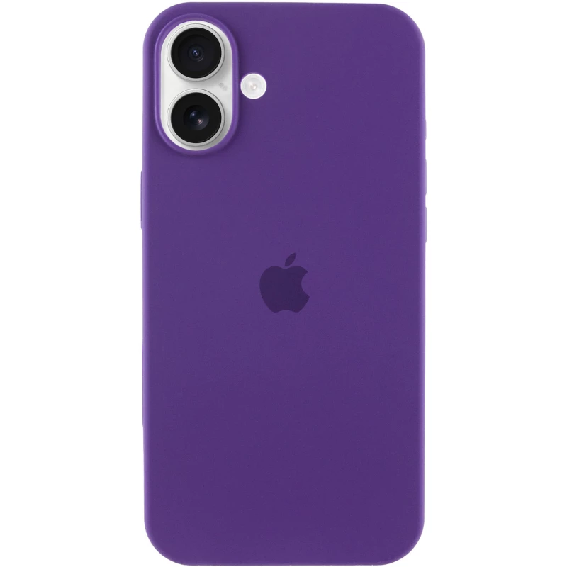 

Чехол Silicone Case с закрытым низом для Apple iPhone 16 (Фиолетовый / Amethyst), Фіолетовий / amethyst