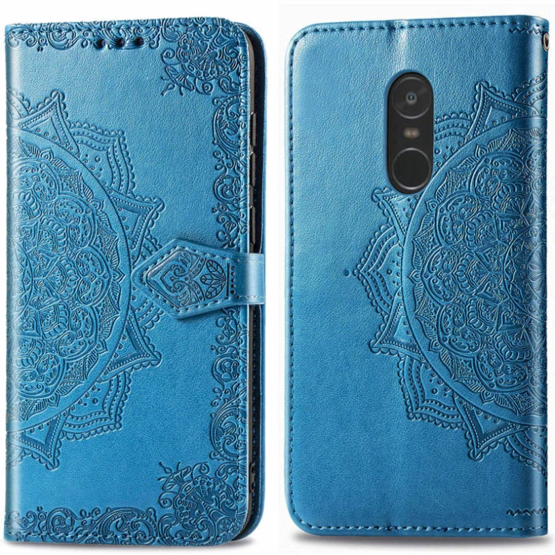 Кожаный чехол-книжка Art Case с визитницей для Xiaomi Redmi Note 4X / Note 4 (Snapdragon) – Синий. Фото 6 из 7