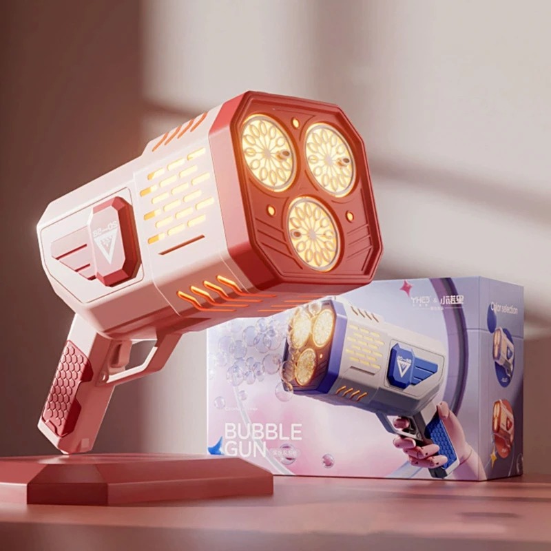 Пістолет з мильними бульбашками SHT 333-16 на 36 отворів + 2xbottle 150ml – Pink. Фото 3 з 5