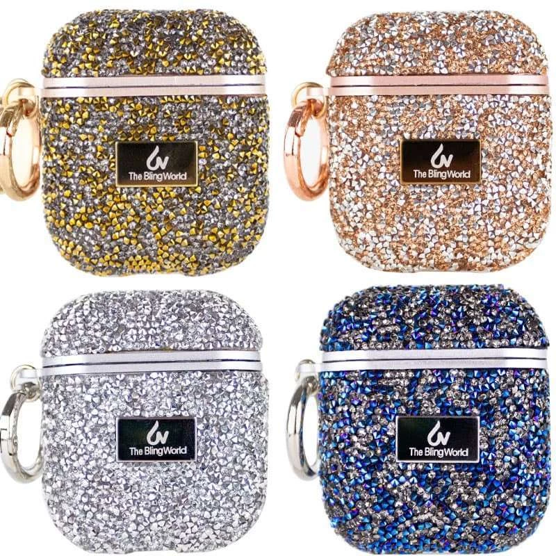 TPU чехол Bling World Rock Diamond для наушников AirPods 1/2 фото 2 из 3