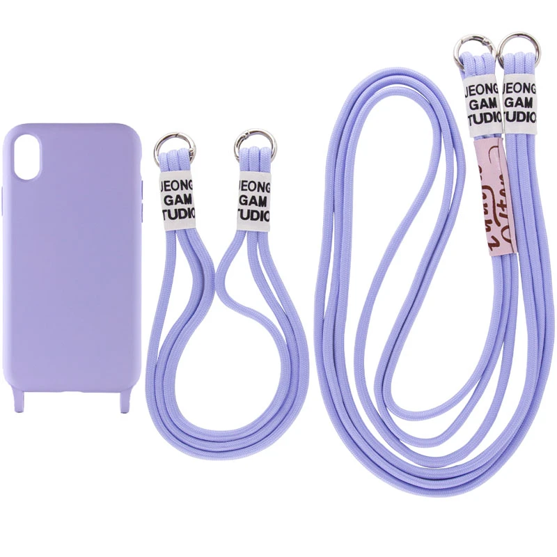 

Чохол TPU two straps California на Apple iPhone XR (6.1") (Бузковий)