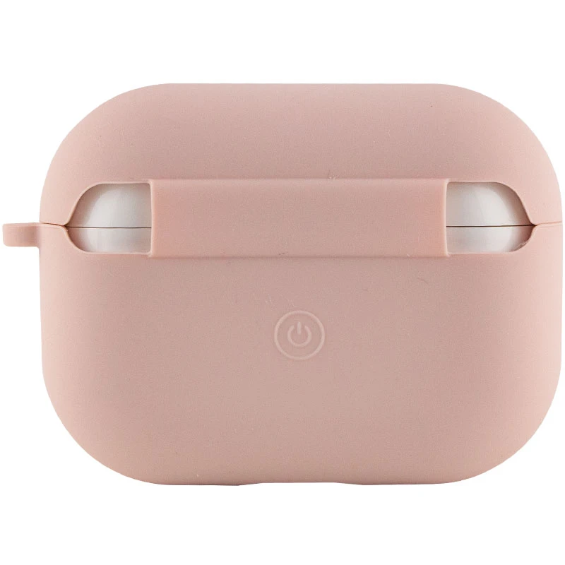 Силіконовий футляр з мікрофіброю для навушників Airpods Pro – Рожевий / Pink Sand. Фото 4 з 5