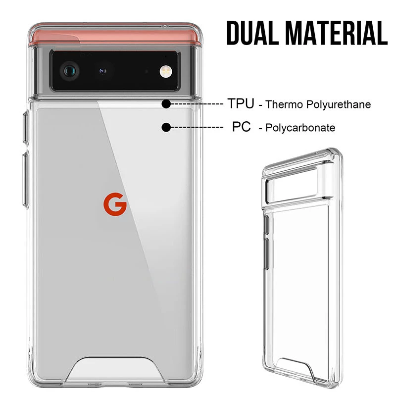 Силиконовый чехол Space Case для Google Pixel 6 – Прозрачный. Фото 4 Силиконовый чехол Space Case для Google Pixel 6 – Прозрачный. Фото 4 из 4