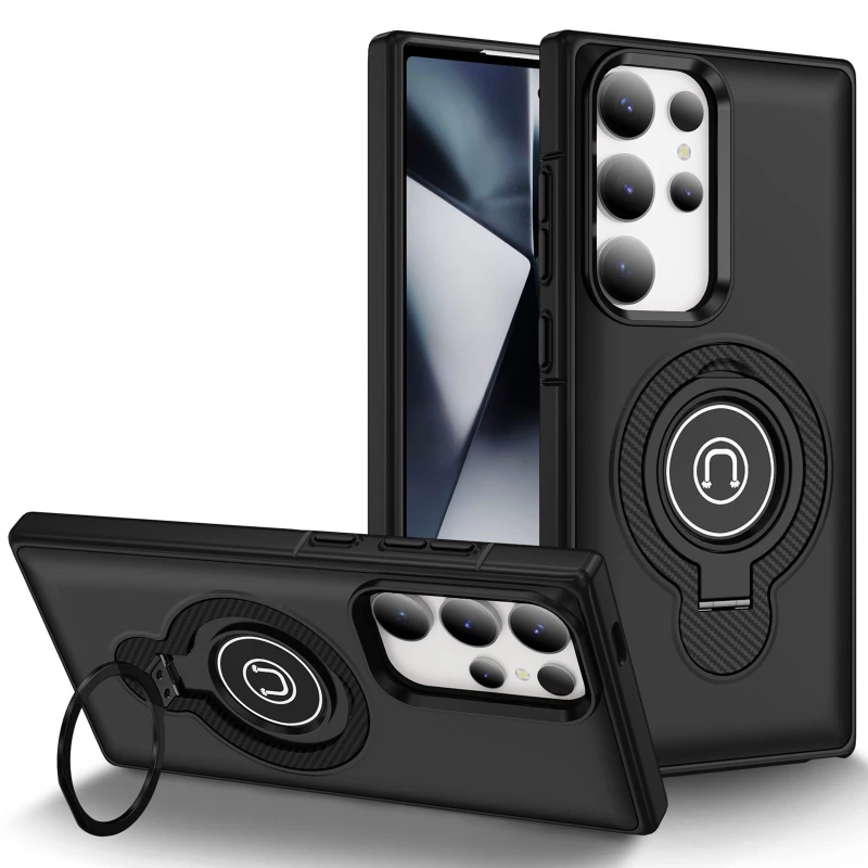 TPU+Textured PC Magnet для Samsung Galaxy S24 Ultra – Black. Фото 1 из 4