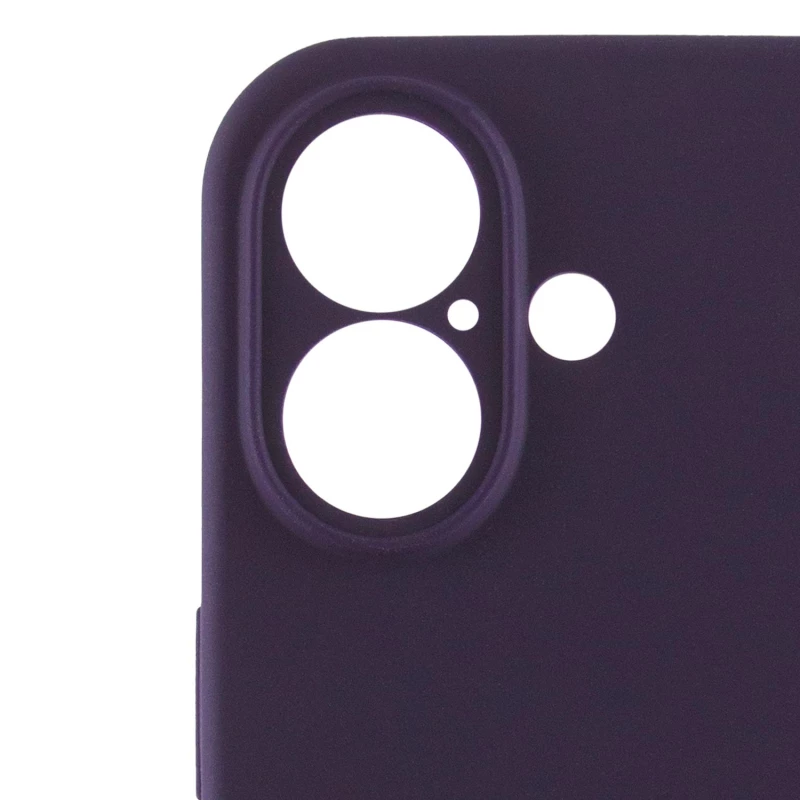 Чехол Silicone Case с защитой камеры для Apple iPhone 16 – Фиолетовый / Elderberry. Фото 5 из 8