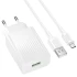 МЗП Borofone BAS72A Source QC3.0 (1USB-A) + кабель USB to MicroUSB – White. Фото 5 з 5