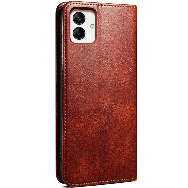 Шкіряний чохол-книжка Urban Leather series для Samsung Galaxy A07 – Brown. Фото 3 з 4