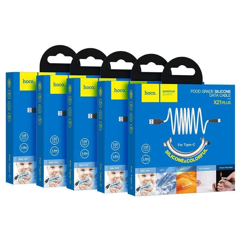 Дата кабель Hoco X21 Plus Silicone Type-C Cable (1m) фото 3 из 3