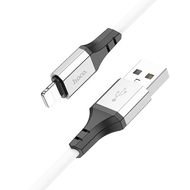 Дата кабель Hoco X86 Spear USB to Lightning (1m) – White. Фото 2 з 5