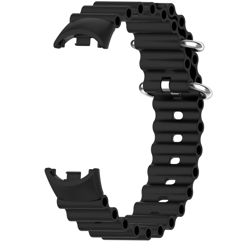 Ремінець Ocean Band для Xiaomi Mi Band 9/8 – Чорний / Black. Фото 3 з 9