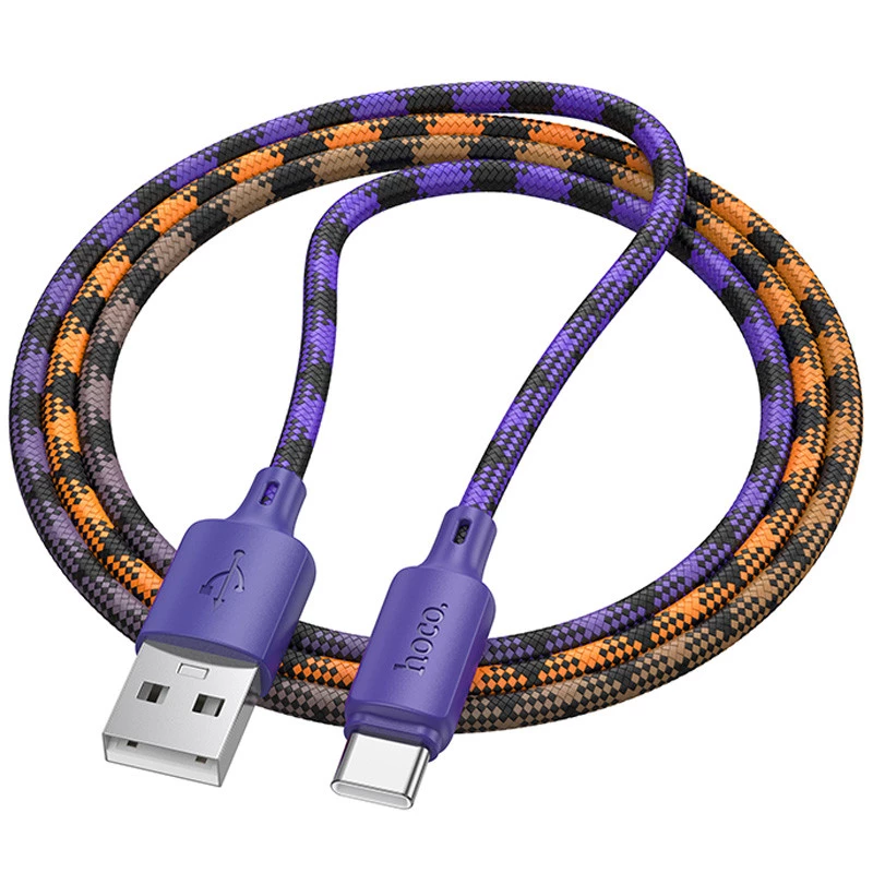 Дата кабель Hoco X116 Meridian USB to Type-C 3A (1m) – Gradient Purple Mix. Фото 4 з 7