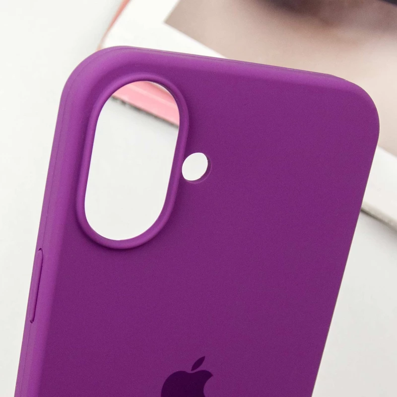 Чохол Silicone Case з закритим низом на Apple iPhone 16 – Фіолетовий / Grape. Фото 5 з 8