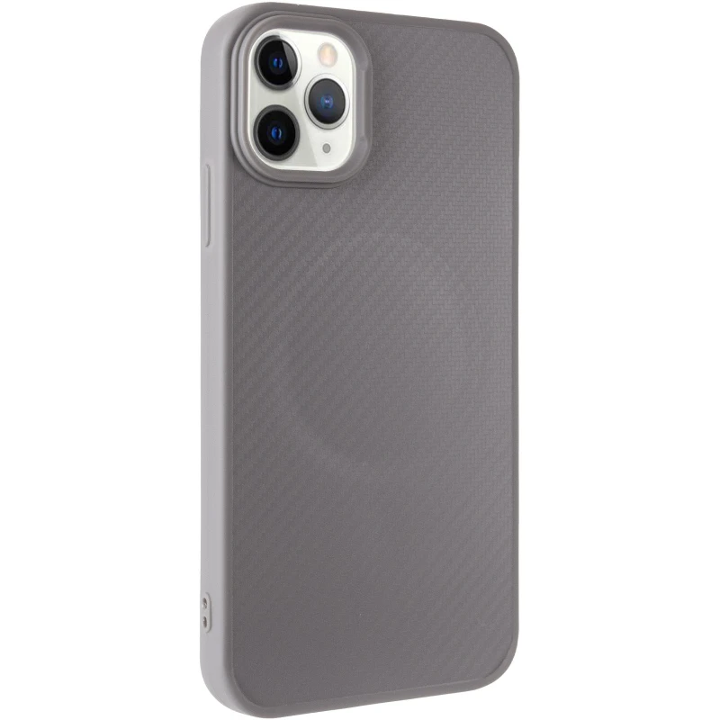 TPU чохол Carbon Protective with Magsafe для Apple iPhone 12 (6.1") – Grey. Фото 2 з 7