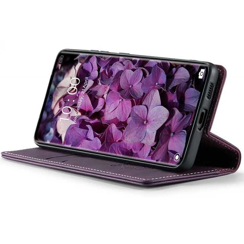 Шкіряний чохол-книжка CaseMe Velvet Matte для Xiaomi Redmi Note 15 Pro 4G – Purple. Фото 4 з 5