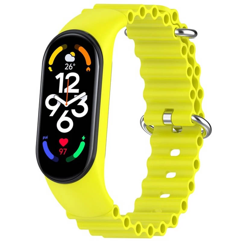 Ремінець Ocean Band для Xiaomi Mi Band 6 – Жовтий / Flash. Фото 2 з 8
