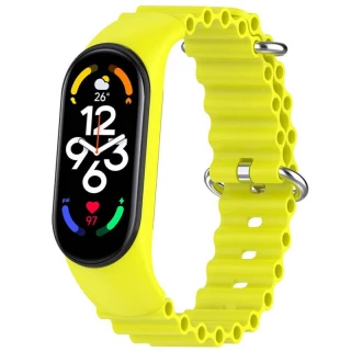 Ремешок Ocean Band для Xiaomi Mi Band 7/6/5/4/3 — Желтый / Flash