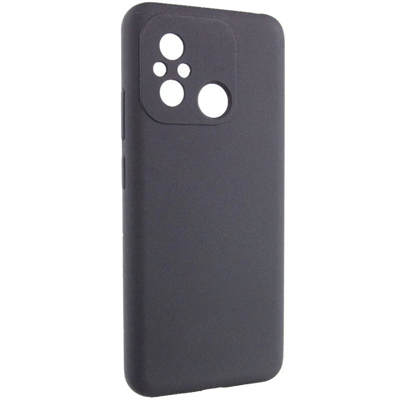 Чохол Silicone Case Lakshmi Premium з закритою камерою на Xiaomi Redmi 12C / Poco C55 – Чорний / Black. Фото 3 з 11