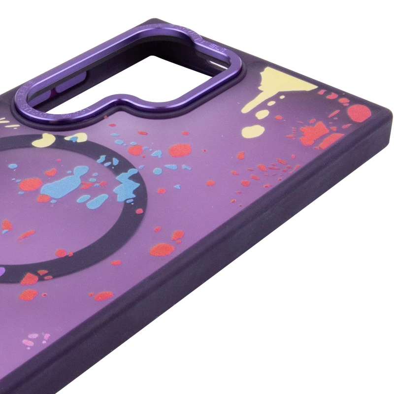 Чохол абстракція малювання з MagSafe на Samsung Galaxy S25 Ultra – Dark purple. Фото 6 з 7