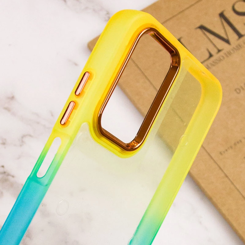 Силіконовий чохол фреш на Realme C67 4G – Бірюзовий / Помаранчевий. Фото 4 з 4