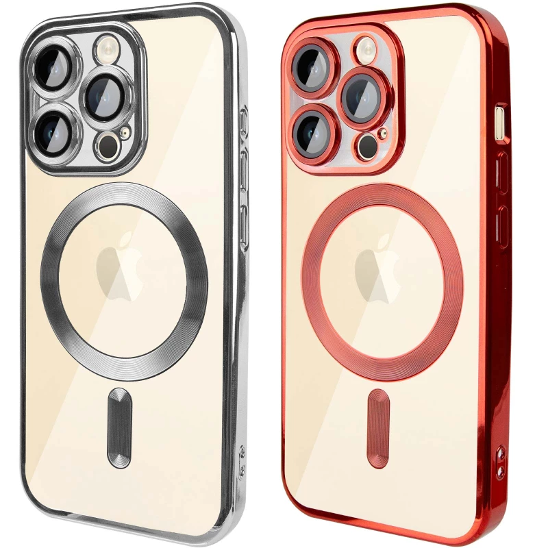 Хромовый TPU чехол с MagSafe для Apple iPhone 15 Pro Max (6.7") фото 1 из 2
