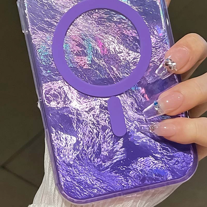 Силіконовий чохол Shiny Mountain (MagFit) для Apple iPhone 16 – Purple. Фото 2 з 2