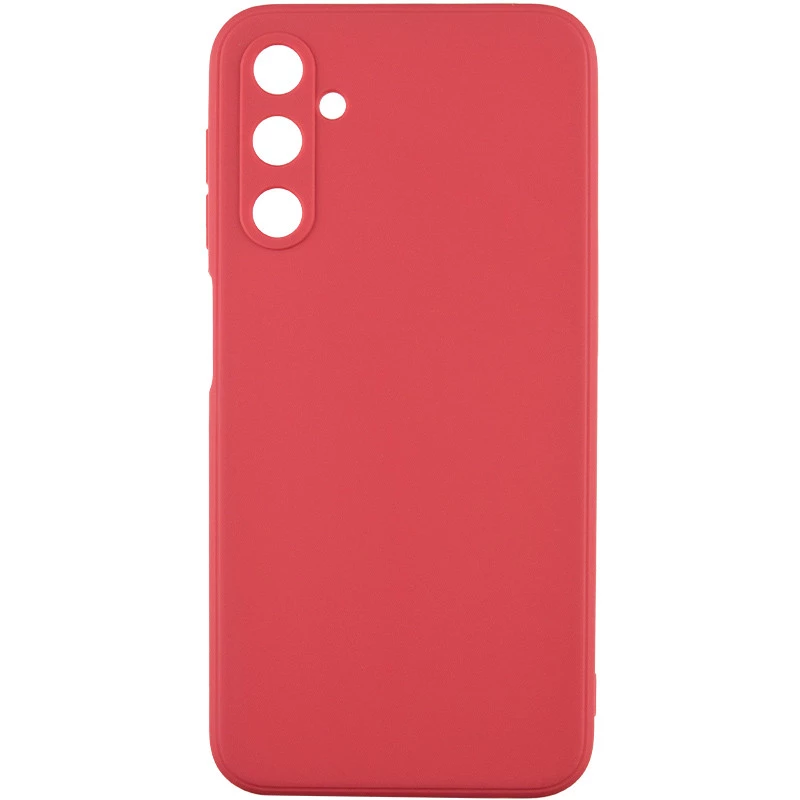 Кольоровий силіконовий чохол із захистом камери на Samsung Galaxy A24 4G – Червоний / Camellia. Фото 2 з 8
