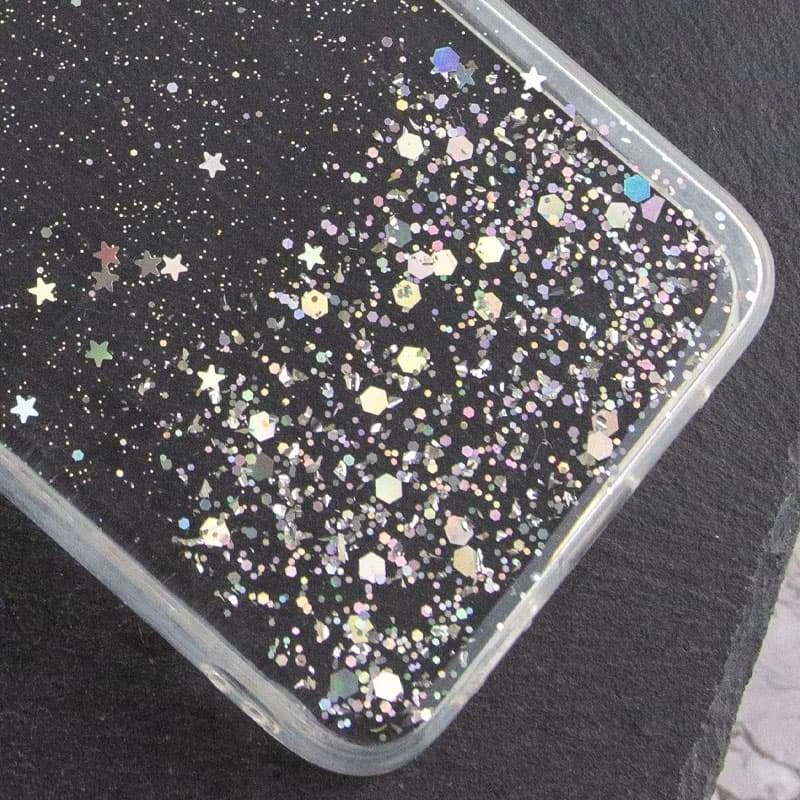 Чехол с блестками и защитой камеры для Xiaomi Redmi Note 11 Pro 4G/5G – Прозрачный. Фото 5 из 8