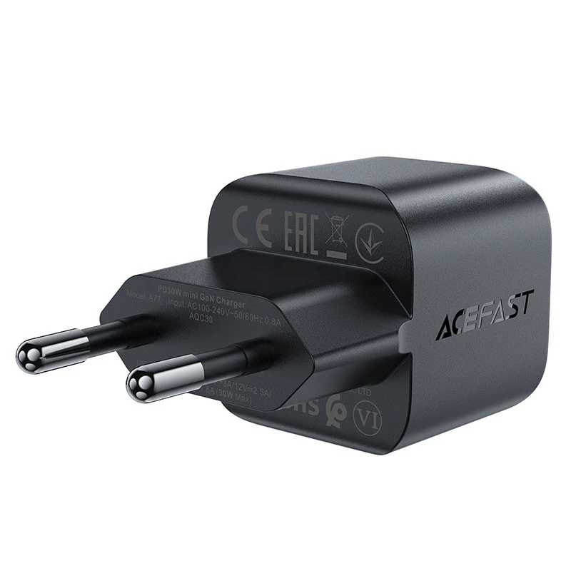 МЗП Acefast A77 mini PD30W GaN USB-C – Black. Фото 4 з 6
