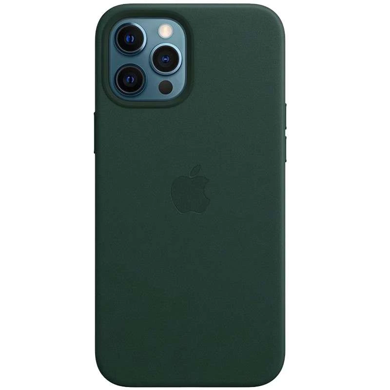 Шкіряний чохол Silicone Case Premium з MagSafe на Apple iPhone 12 Pro Max (6.7") – Forest Green. Фото 2 з 8
